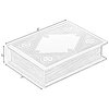 Vintiquewise Trinket Storage Box, Off White, Wood QI003691.W